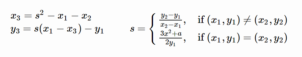 fórmula curva elíptica blockchain
